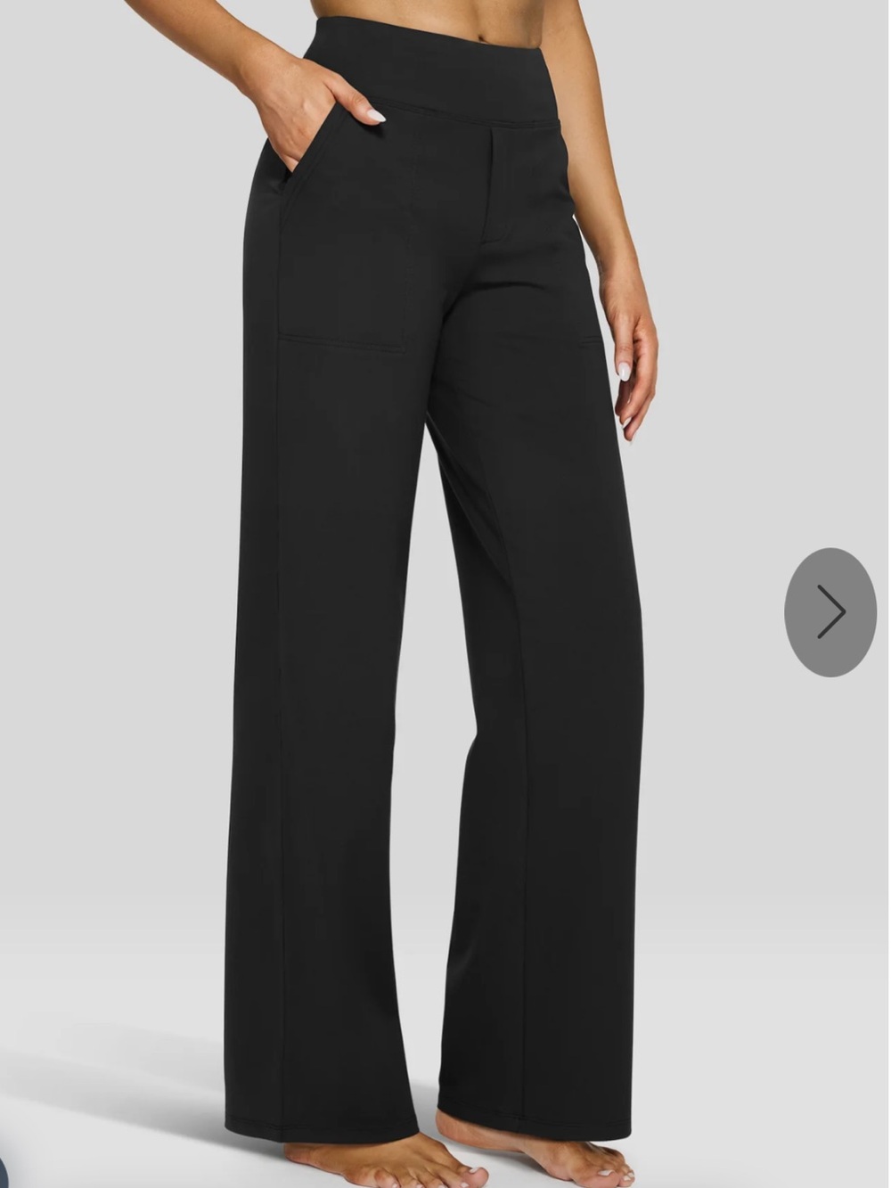 G4free Black Wide Leg Yoga Pants with Pockets Size Medium 8-10